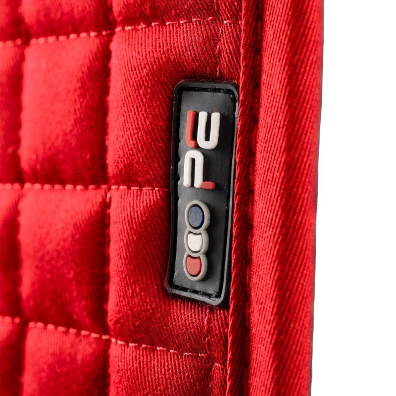 PREMIER EQUINE Red Cotton Dressage Saddle Pad - Close Contact, Quilted Design