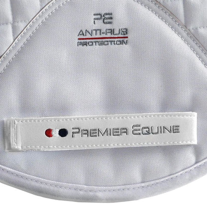 PREMIER EQUINE White Saddle Pad: Close Contact GP/Jump Cotton Pad for Horse Riding