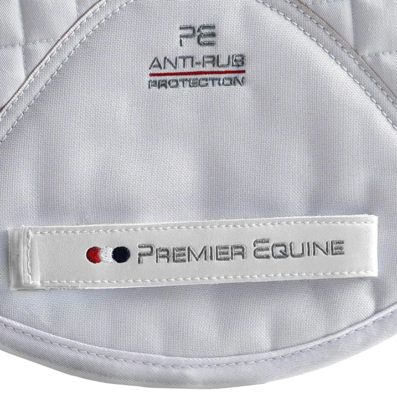 PREMIER EQUINE White Saddle Pad: Close Contact GP/Jump Cotton Pad for Horse Riding