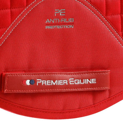 Premier Equine Red Cotton Close Contact GP/Jump Saddle Pad | Equiflair - Anti-Rub, Air Tech Mesh
