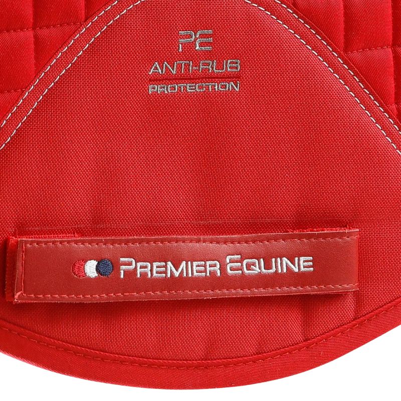 Premier Equine Red Cotton Close Contact GP/Jump Saddle Pad | Equiflair - Anti-Rub, Air Tech Mesh