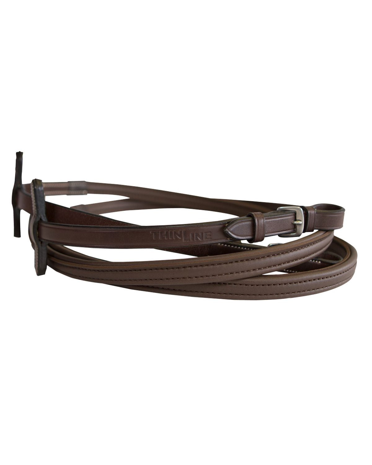 ThinLine English Reins Non-Slip Grip Buckle Without Stoppers Brown