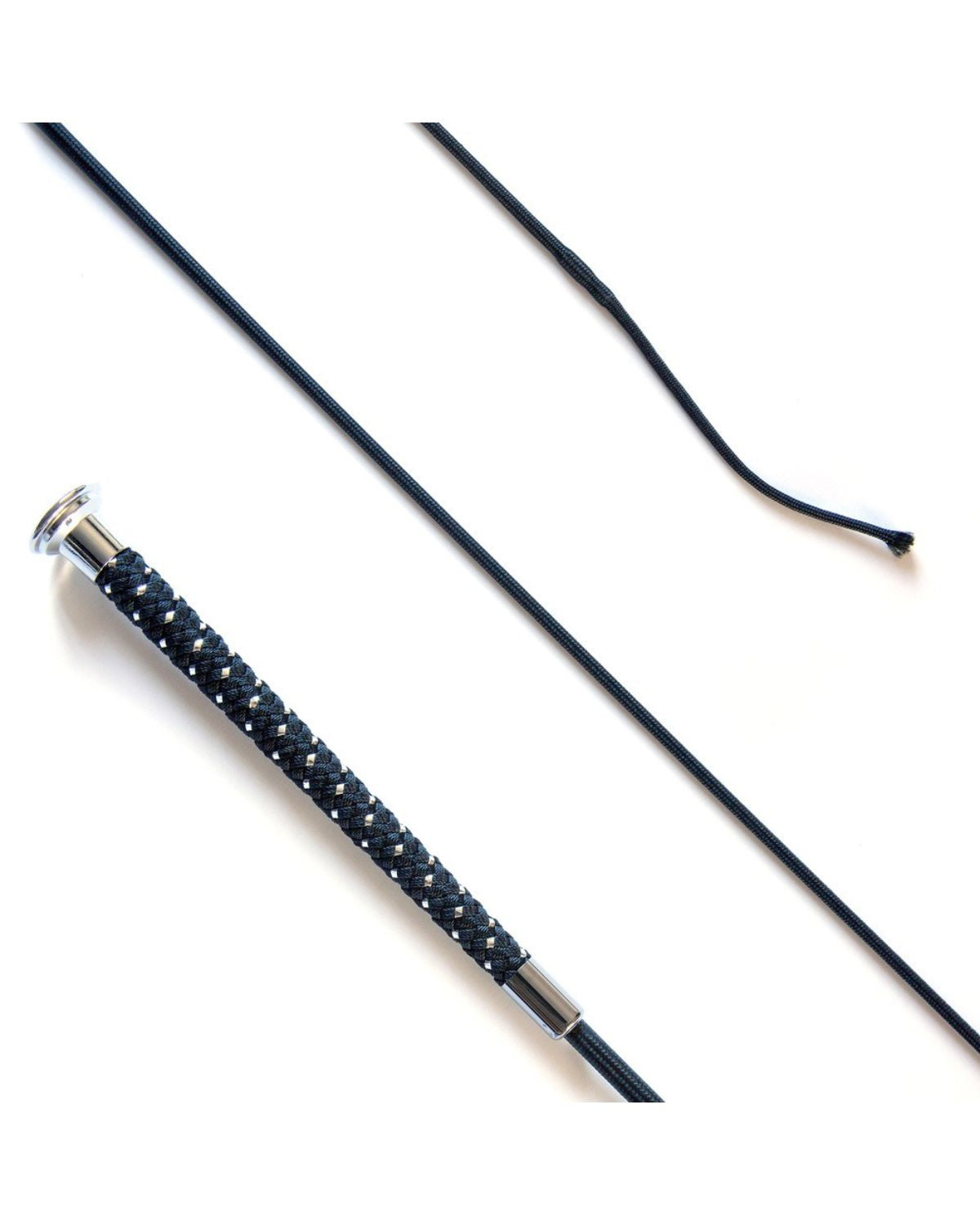 KM Elite Dressage Whip with Silver Braided Grip