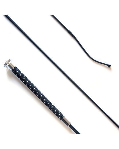 KM Elite Dressage Whip with Silver Braided Grip