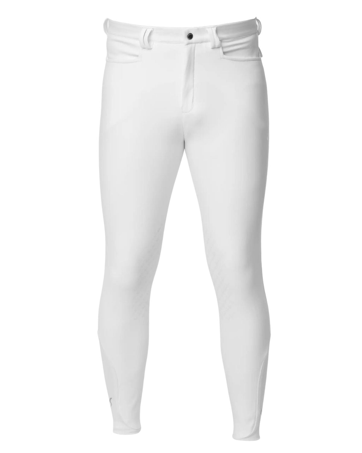 LeMieux Men's White Breeches: Comfortable equestrian riding pants with silicone knee grip & 4-way stretch for optimum performance.