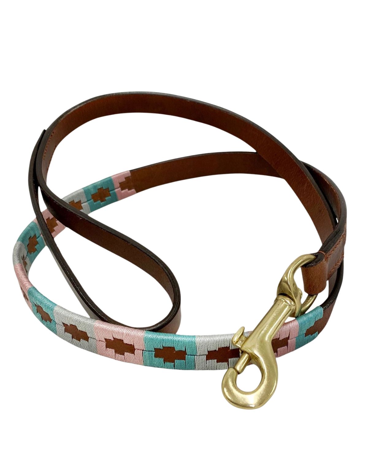 KM Elite Argentinian Dog Lead Pastel - Polo Design Leather Dog Leash