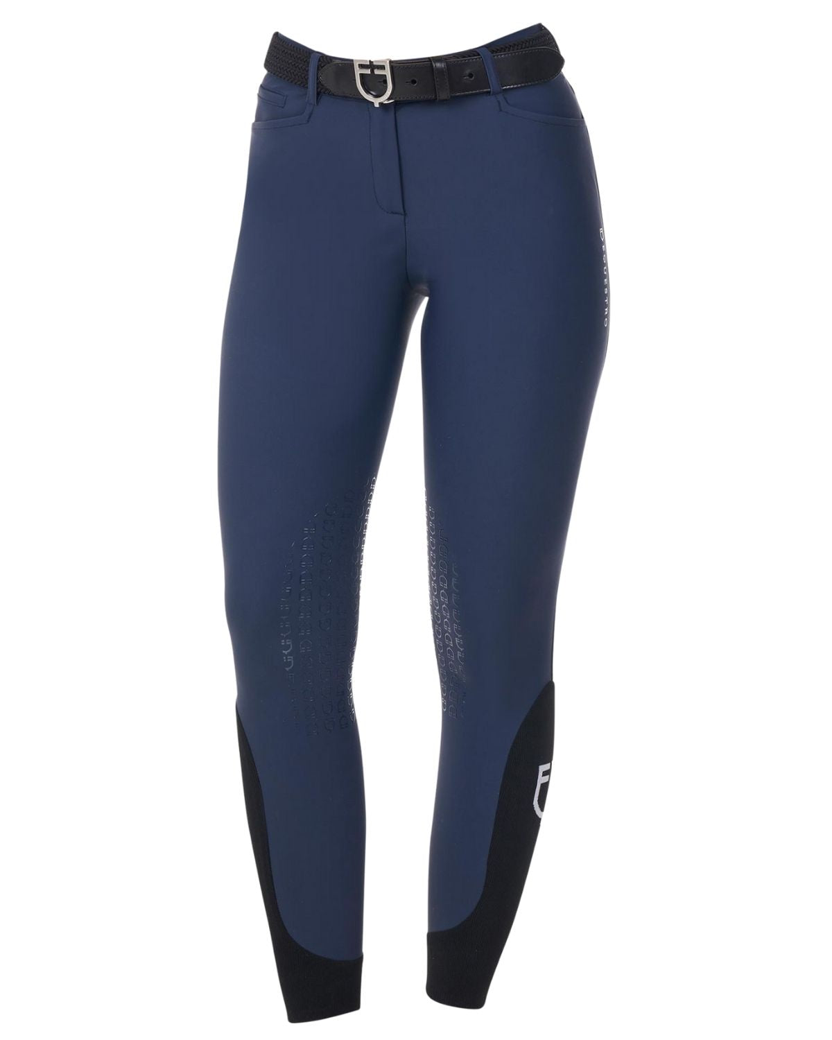 Equestro Women's Knee Grip Breeches Equestro X Fise Navy Blazer