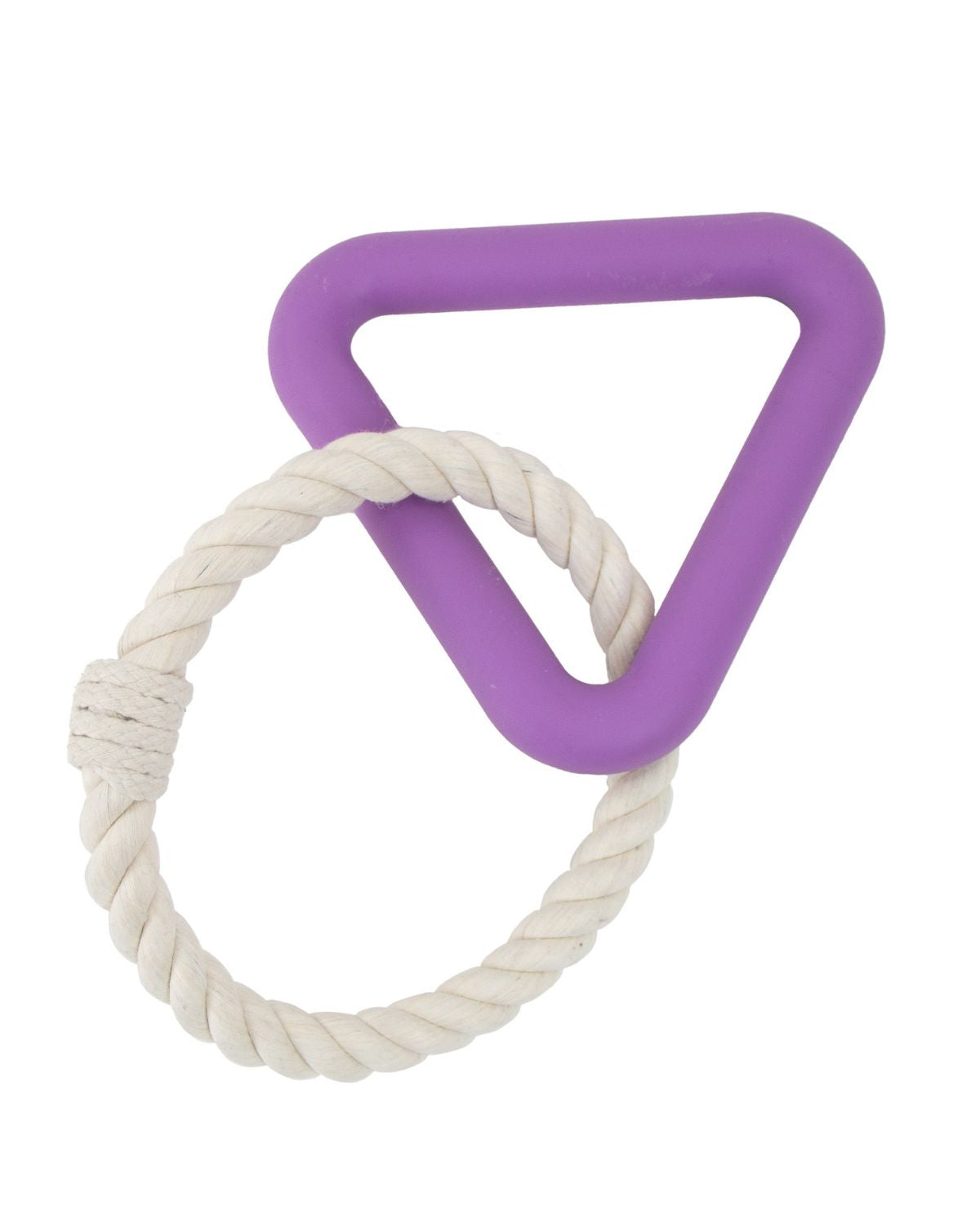 Ancol Playtime Natural Ropey Triangle Purple Dog Toy