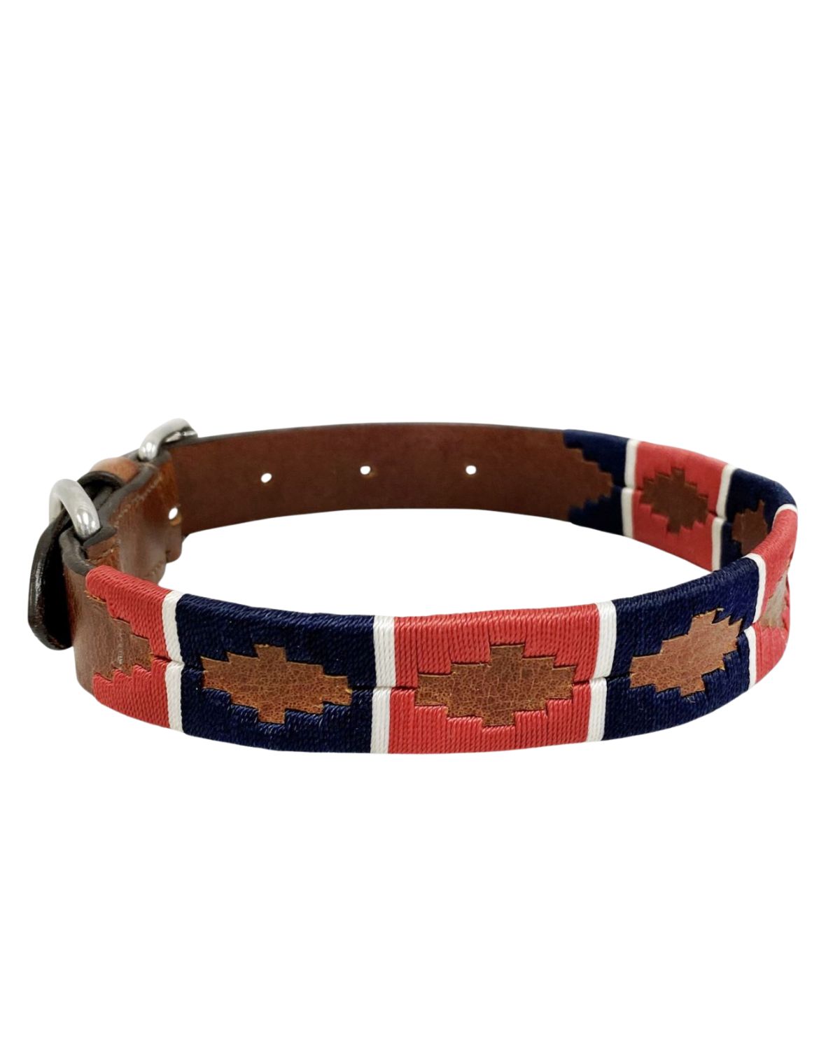 KM Elite Argentinian Polo Dog Collar - Traditional Leather Pet Collar