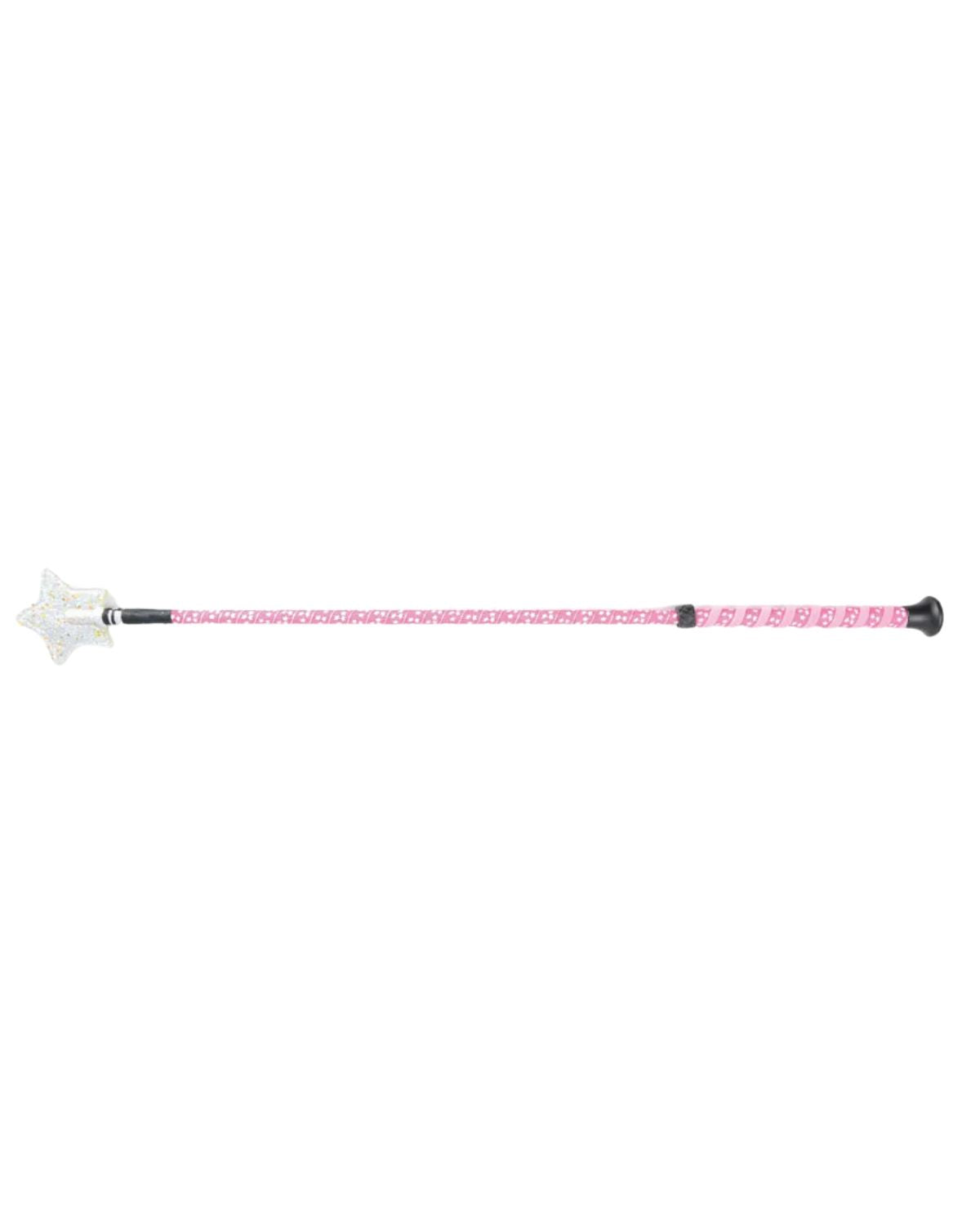 Hy Equestrian Spiral Star Riding Whip Pink