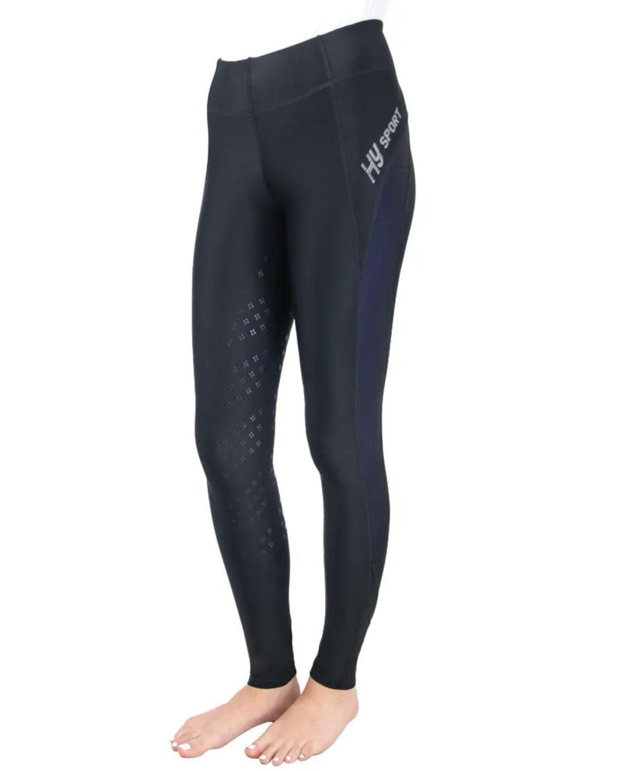 Hy Equestrian Supernova Ladies Riding Skins Black/Midnight Blue