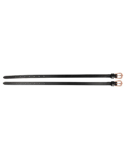 Hy Equestrian Diamante Spur Straps Black/Rose Gold - Spurs & Straps Horse location-31143526467-outofstock