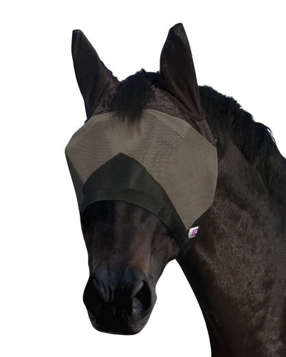 Horse Wearing KM Elite Combat Fly Mask - Insect & UV Protection - Equiflair