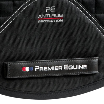 Premier Equine Close Contact Cotton Cross Country Saddle Pad Black - Anti-Rub Protection