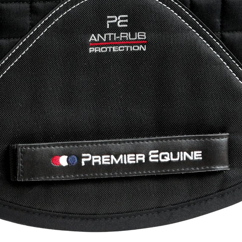 Premier Equine Close Contact Cotton Cross Country Saddle Pad Black - Anti-Rub Protection