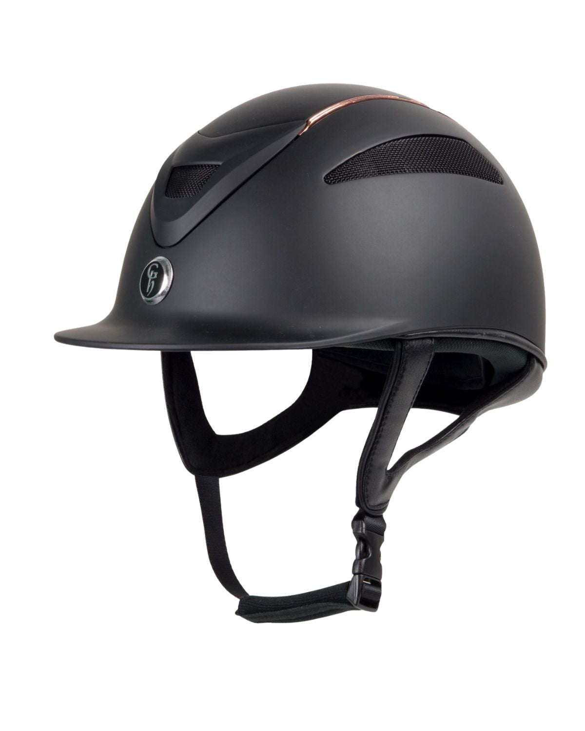 Gatehouse Conquest MKII Riding Hat - Black & Rose Gold Limited Edition Equestrian Helmet