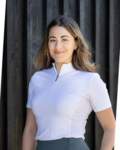 WOOF WEAR Short Sleeve Tech Riding Shirt White | Equestrian Apparel at Equiflair