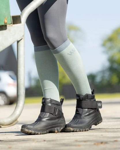 WOOF WEAR Short Yard Boot - Black. Durable, Warm, and Stylish Boots for Equestrian Yard Work.
