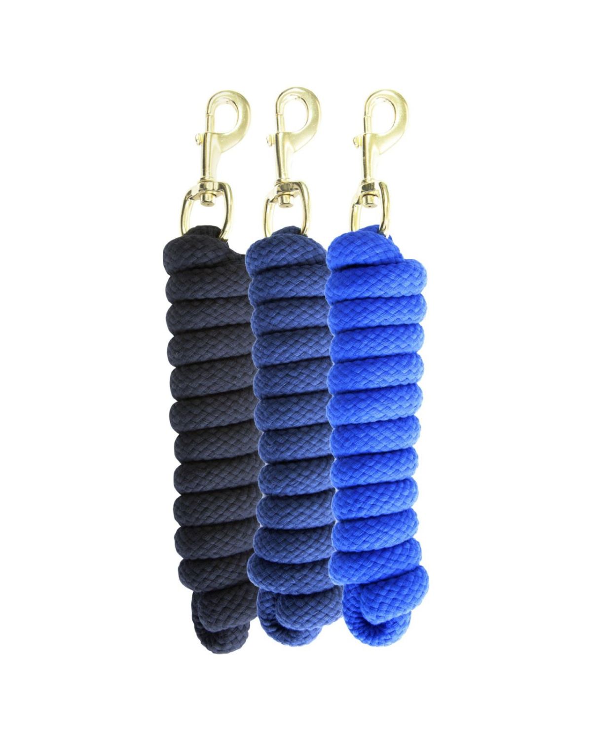KM Elite Cotton Double Braided Leadrope Solid Colours Black