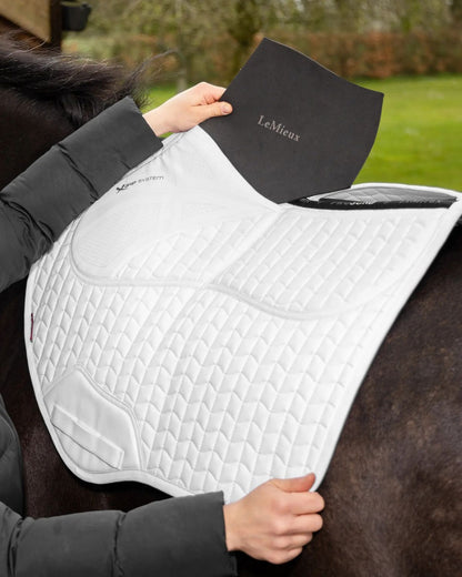 LeMieux ProSorb White Saddle Pad 2 Pocket Close Contact Square: Fitting Shims for Horse Comfort & Performance