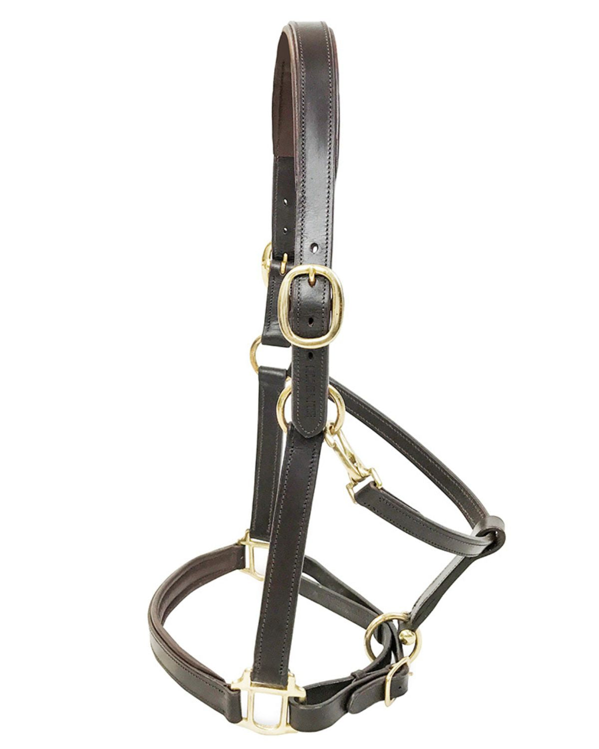 KM Elite Padded Leather Headcollar Havana