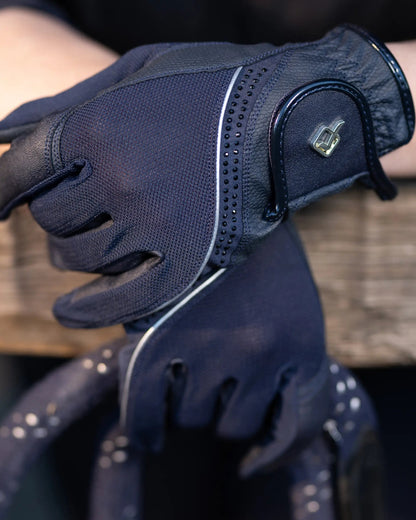 LeMieux Crystal Gloves Navy