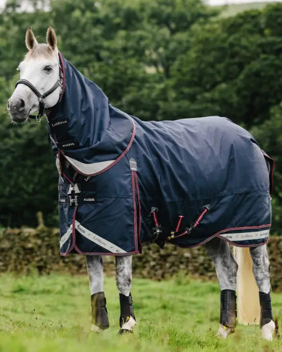 LeMieux Kudos Turnout Rug 50g Navy - Horse Rug, Waterproof, Detachable Neck, Equiflair