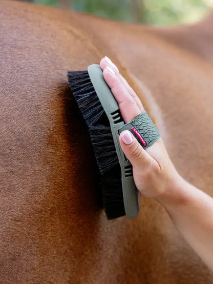 LeMieux Flexi Horse Hair Body Brush from Equiflair: Grooming a Horse. Shop now for best horse grooming brushes!