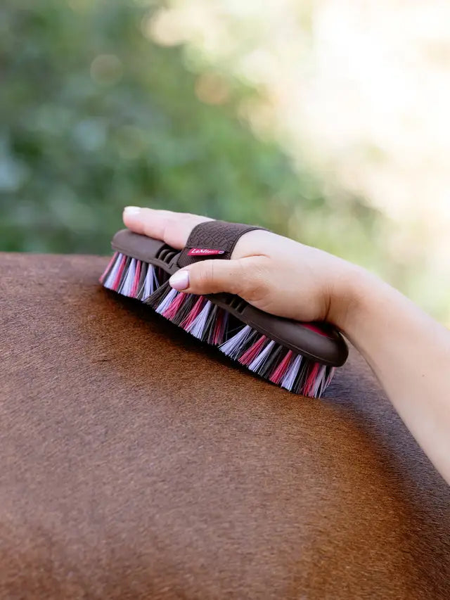LeMieux Cranberry Flexi Soft Body Brush: Horse Grooming Tool