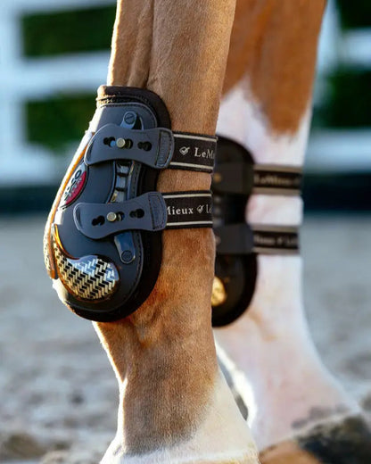 LeMieux Exo-Flex Ankle Boot Black/Silver: Equestrian Horse Jumping Boots for Protection & Support
