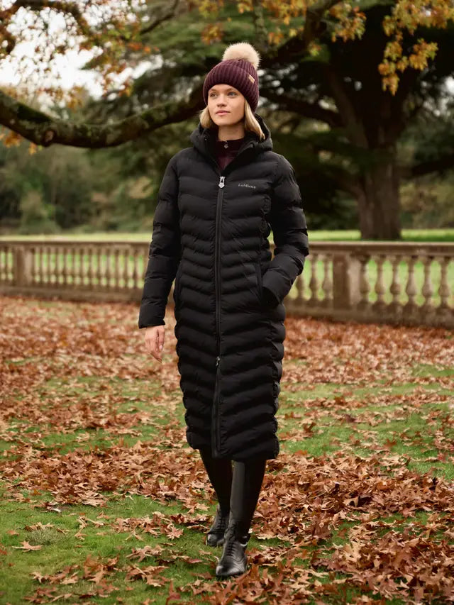 LeMieux Hayley Water Resistant Longline Puffer Coat Black