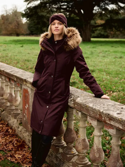 LeMieux Clara Rib Knot Headband - Damson Color, Equiflair Winter Headwear for Women.