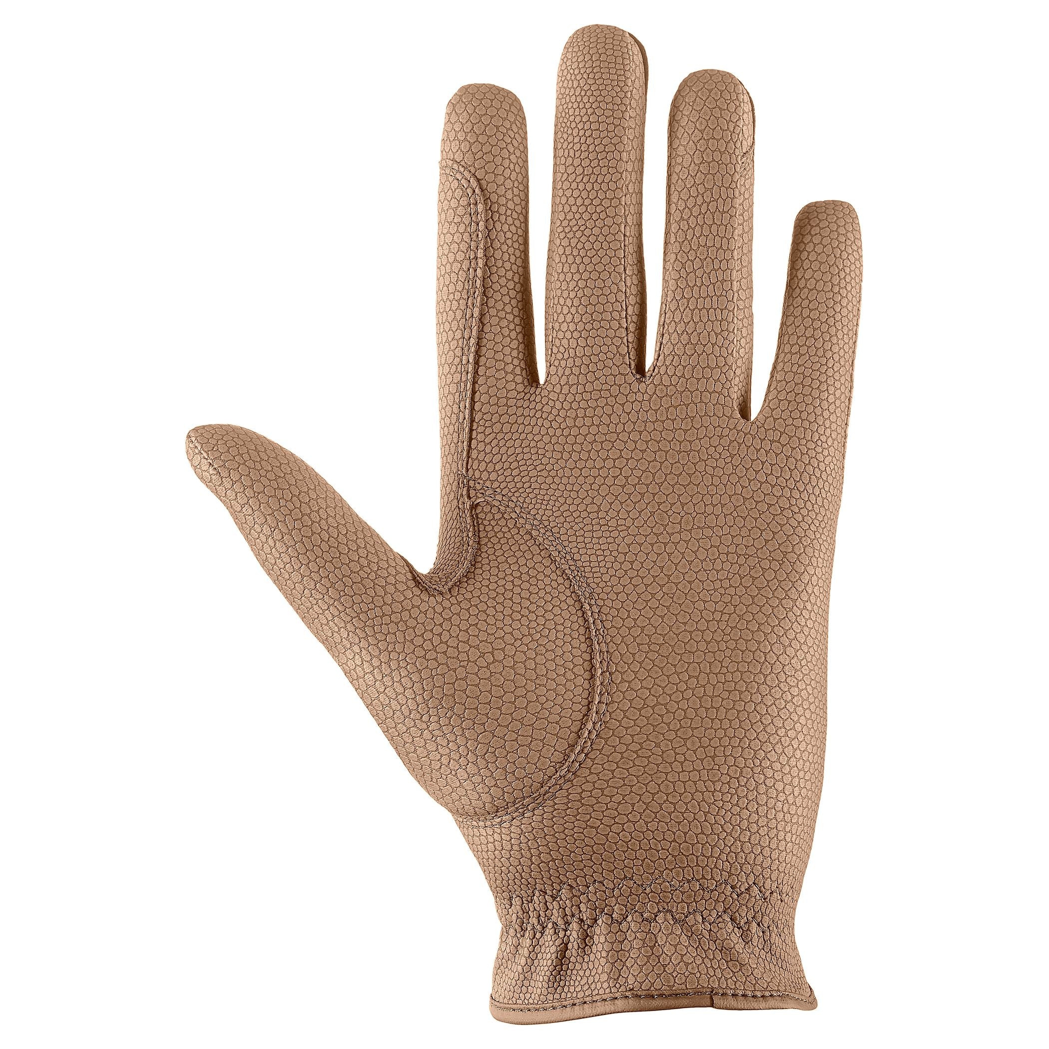 UVEX Sportstyle Caramel Riding Gloves: Durable, Grippy, Touchscreen Compatible Equestrian Gloves