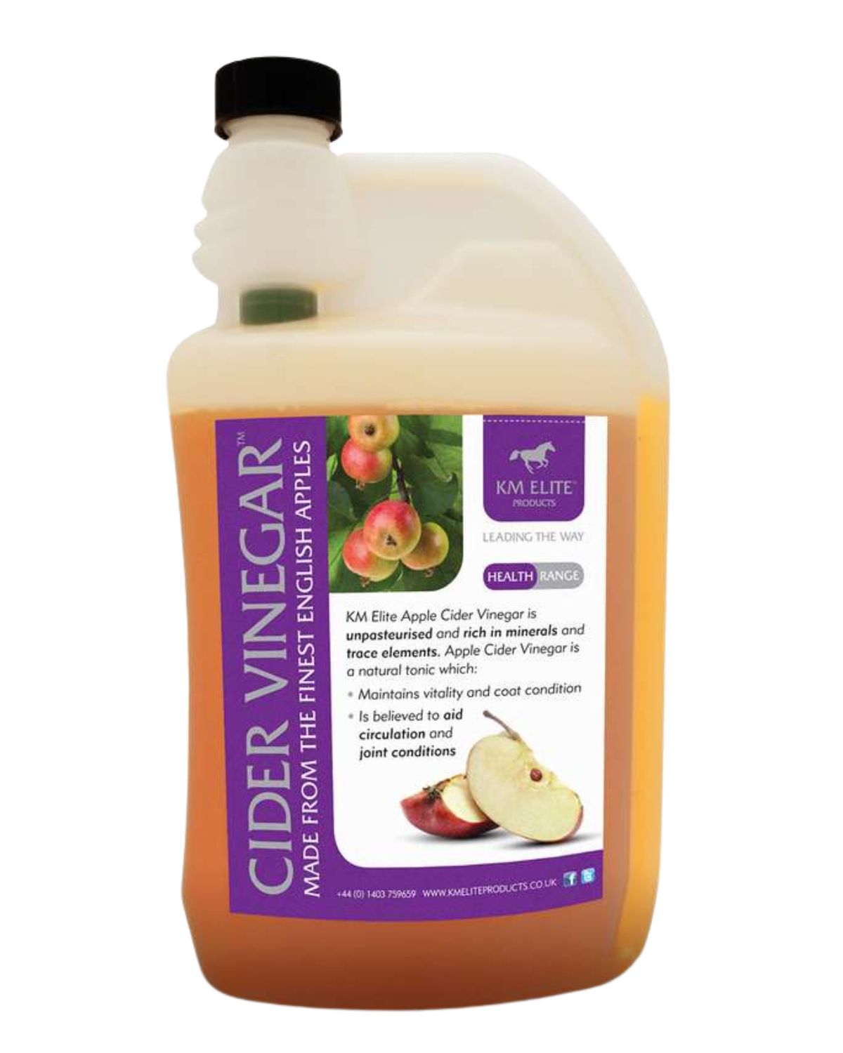 KM Elite Apple Cider Vinegar for Horses | Natural Tonic for Vitality & Coat Condition | Equiflair