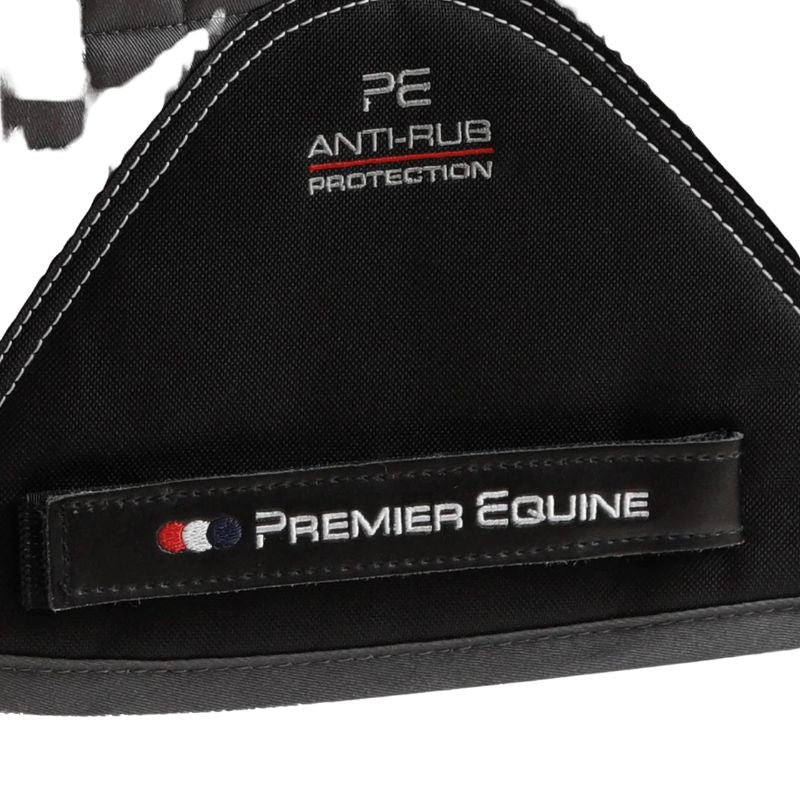 Premier Equine Close Contact Dressage Saddle Pad - Cotton Grey - Anti-Rub Protection