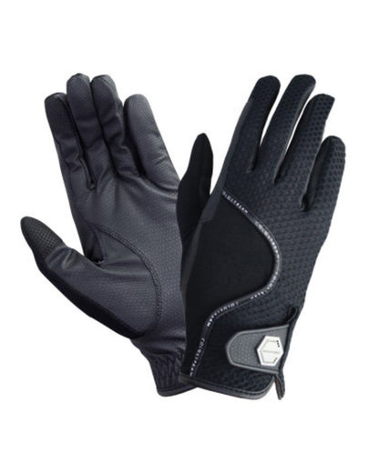 COLDSTREAM Black Mesh Summer Riding Gloves: Breathable Equestrian Gloves for Optimal Grip & Comfort - Shop Now!