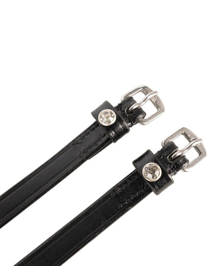 Hy Equestrian Children's Diamante Stud Spur Straps Black