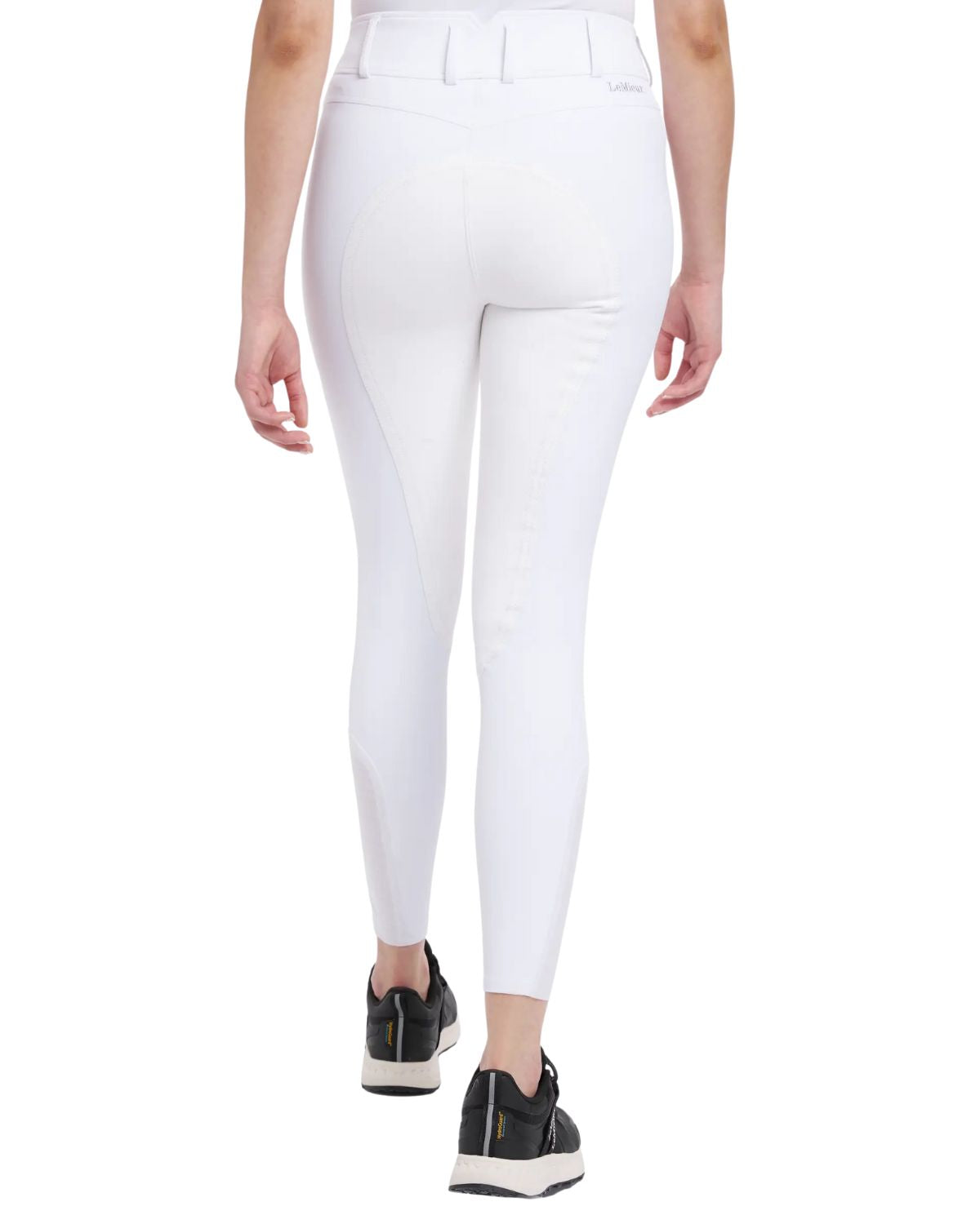 Lemieux Victoria White Dressage Breeches with Suede Seat and Heart-Shaped Rear Cut - Stylish Equestrian Riding Pants for Women