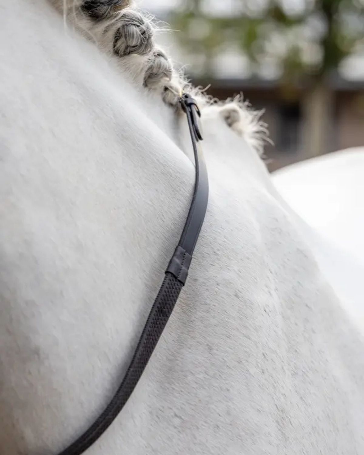 LeMieux Rubber Reins Brown/Brass