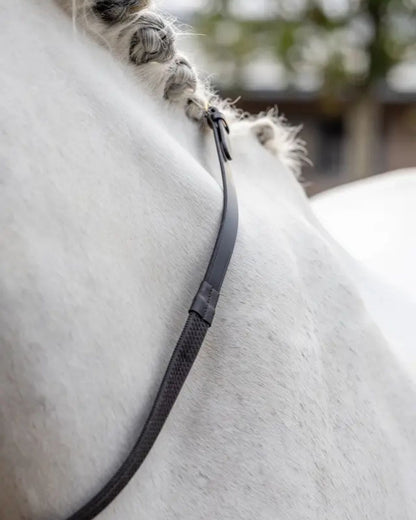 LeMieux Rubber Reins Brown/Brass