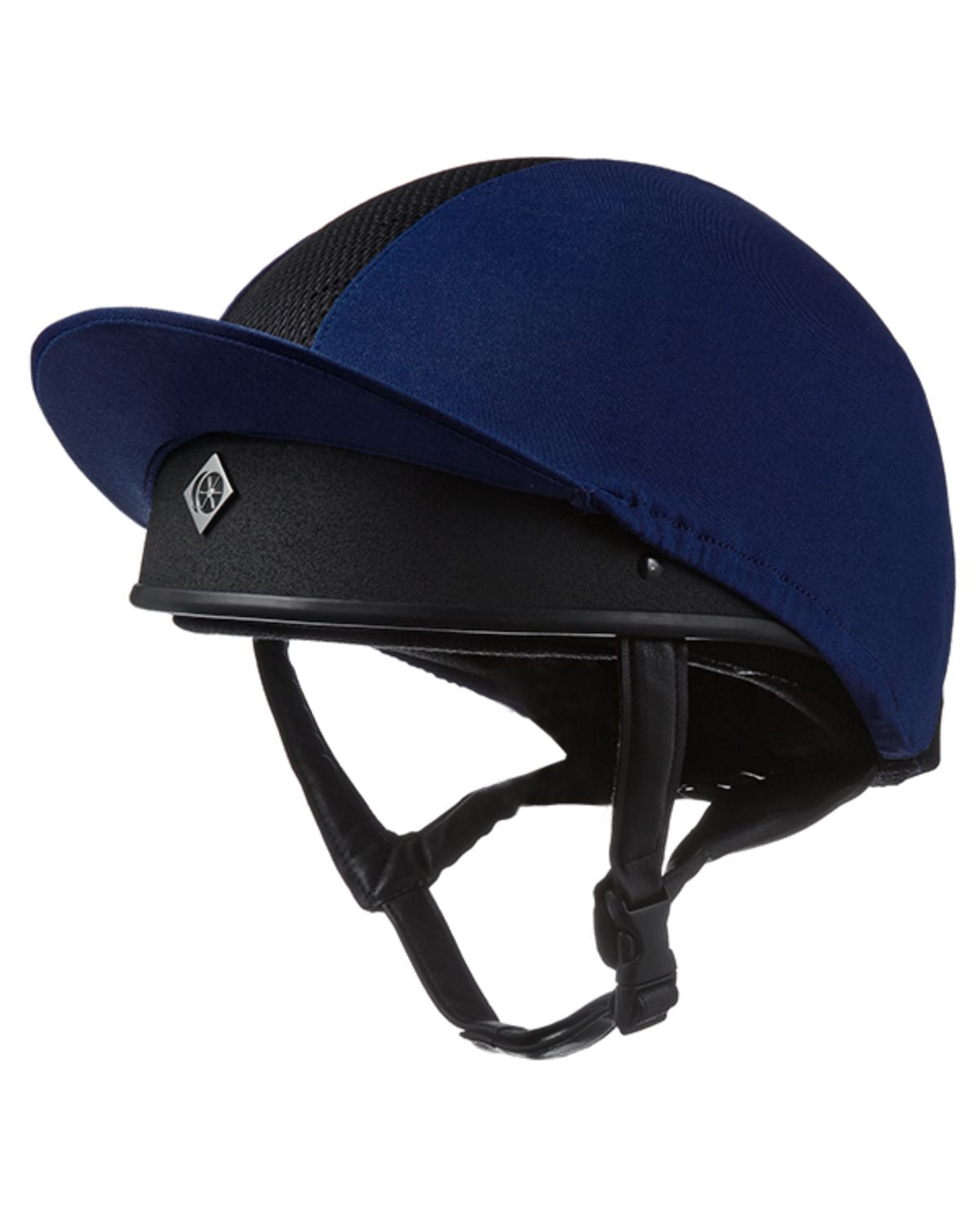 Charles Owen Pro II Vented Equestrian Helmet - Navy Silk Cover, ventilated riding helmet