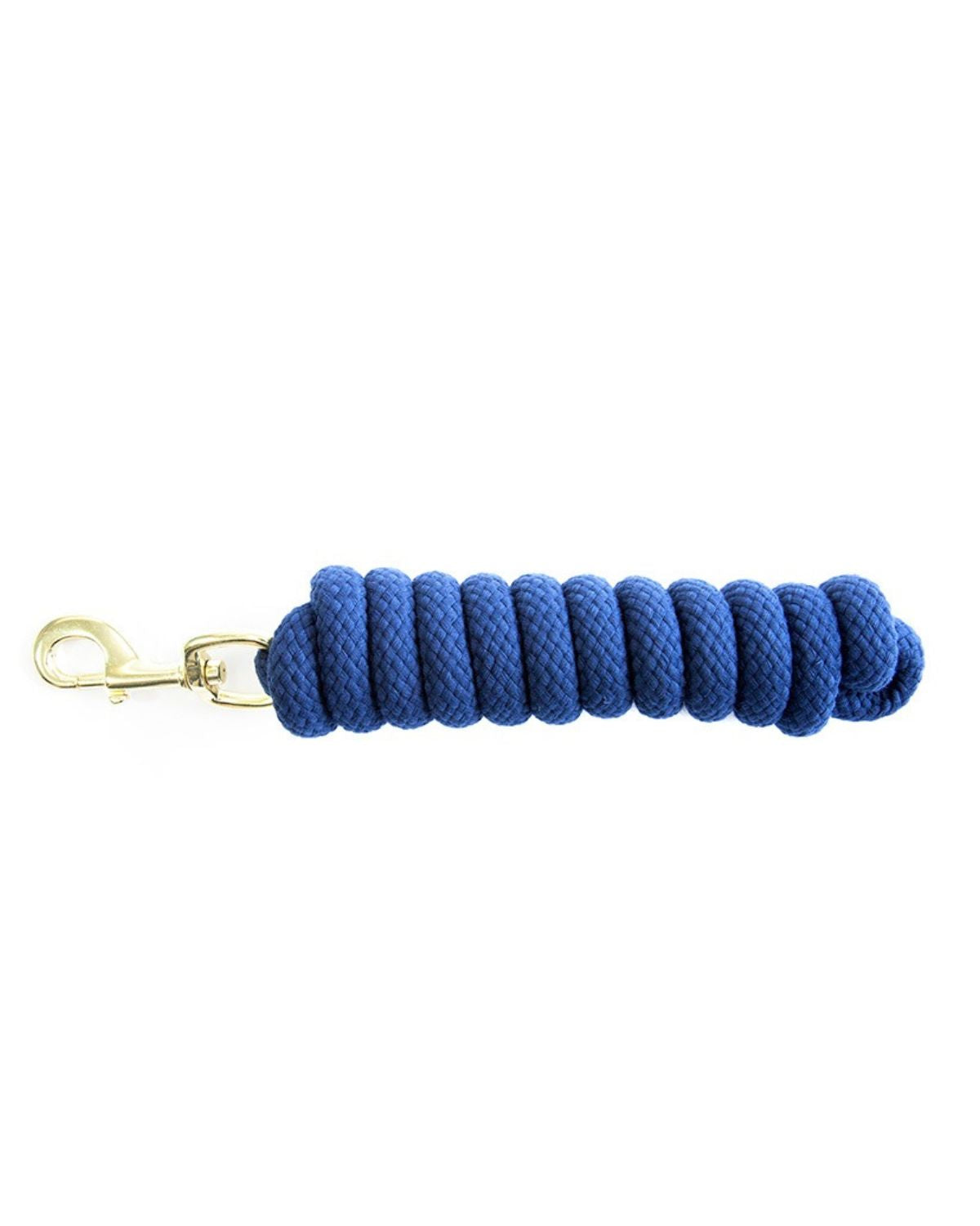Equiflair Navy Blue Cotton Horse Lead Rope with Brass Hardware - Durable & Comfortable