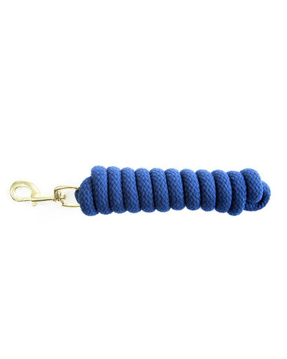 Equiflair Navy Blue Cotton Horse Lead Rope with Brass Hardware - Durable & Comfortable