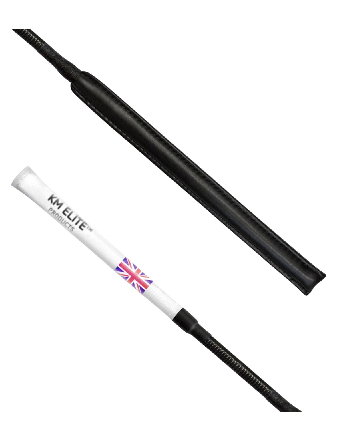 KM Elite Cush Grip Jump Bat Slimline Whip White | Equiflair | Riding Crop | Equestrian Equipment