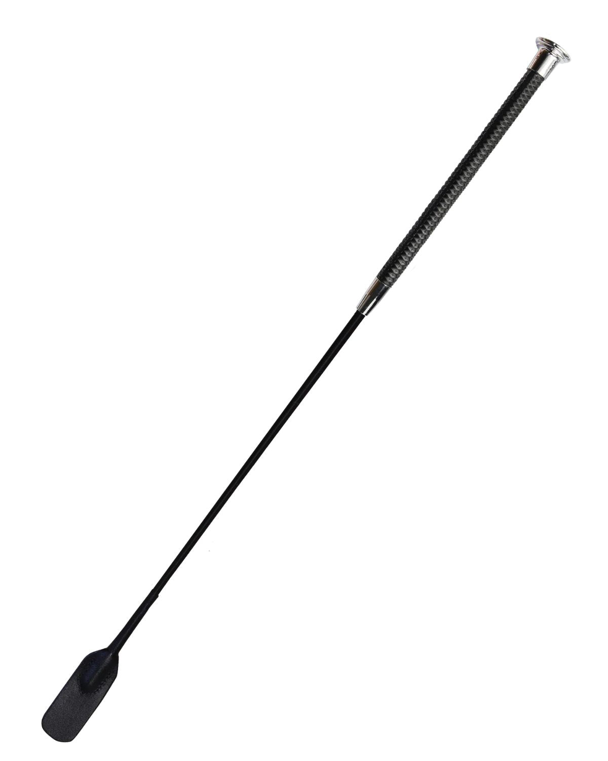 Woof Wear Diamond Riding Whip Black Silver - Equestrian Horse Riding Crop