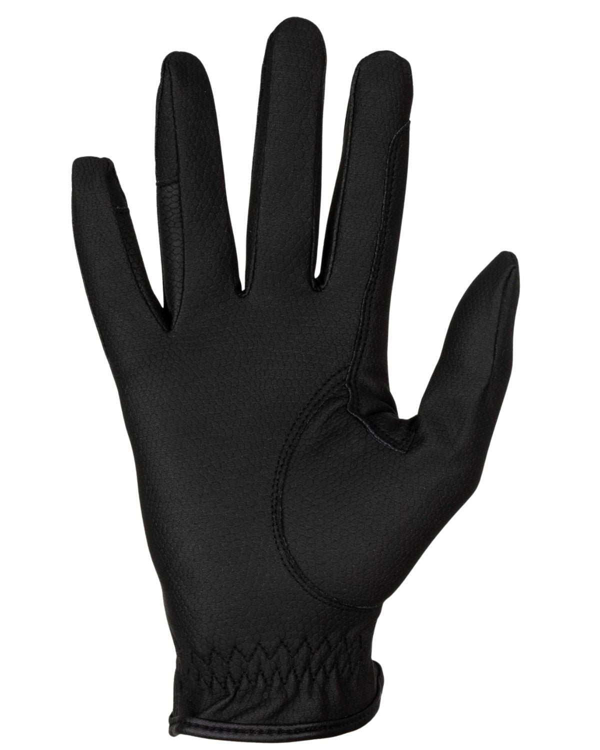 Equestro Unisex Gloves In Synthetic Leather With Tear Away Closure Black