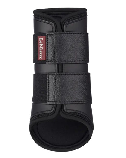 LeMieux ProShell Black Horse Brushing Boots - Equine Leg Protection, Durable & Ventilated