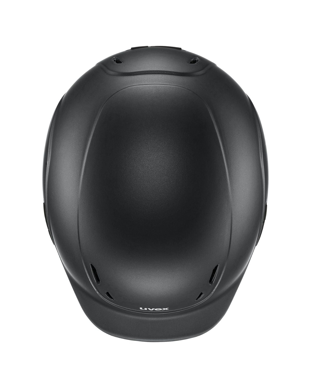 UVEX KIDDOX Matt Junior Helmet - Black: Top View of Kids Riding Safety Gear
