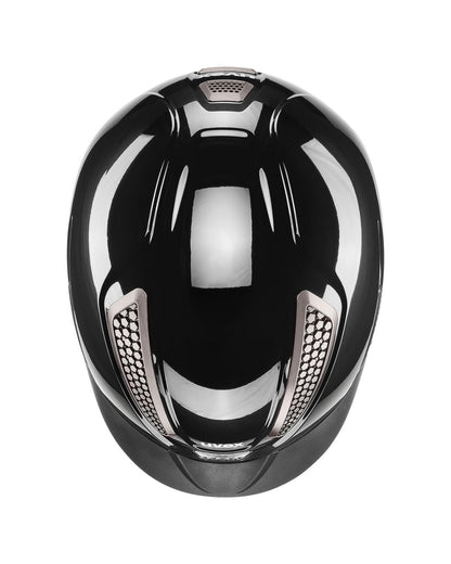 UVEX PERFEXXION III Shiny Black Riding Helmet - Hybrid Equestrian Safety Headgear for Horseback Riding