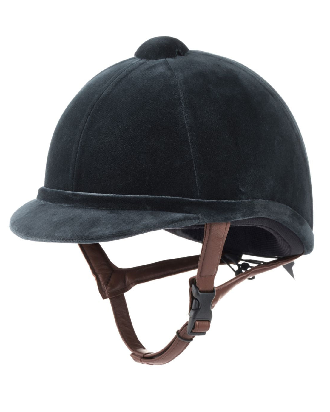 Charles Owen Hampton Velvet Riding Helmet - Equestrian Headgear, Comfortable and Stylish